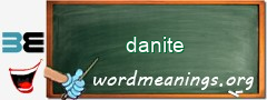 WordMeaning blackboard for danite